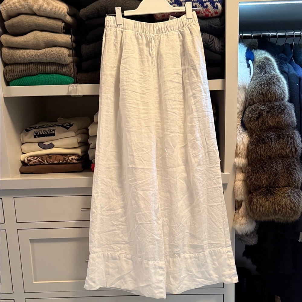 Zara Elegant Cream Wide Leg Pants